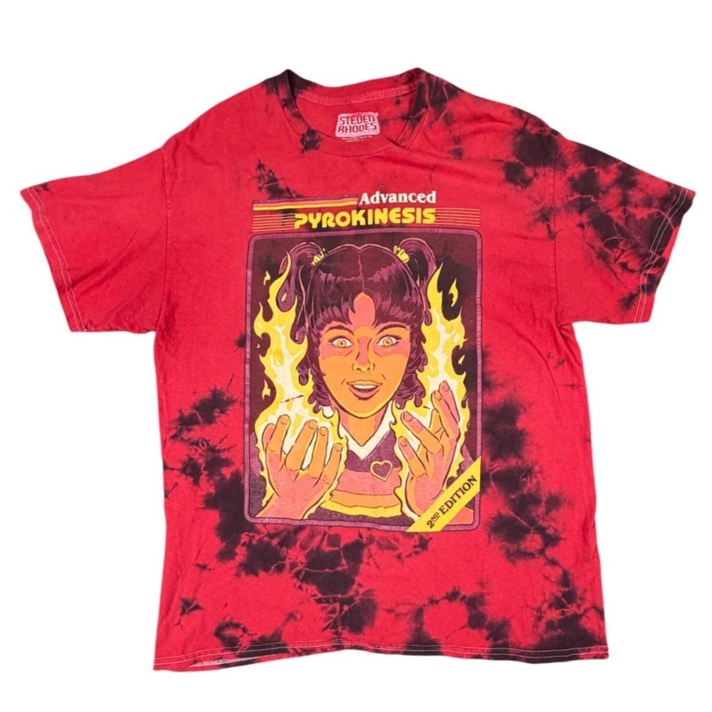 Steven Rhodes Advanced Pyrokinesis‎ 2nd Edition Tie Dye Red T Shirt M